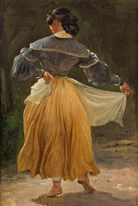 Tančící Římanka, před rokem 1838 (olej na kartě) od Wilhelm Marstrand
