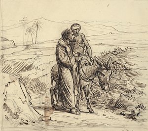 Milosrdný Samaritán doprovází raněné od Wilhelm Marstrand