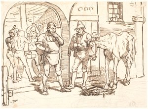 Starý kůň je odvezen do římské kovárny od Wilhelm Marstrand