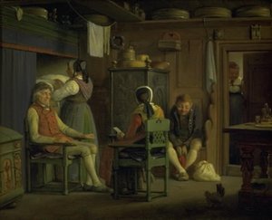 Matka nápadníka se přimlouvá za případ svého syna od Wilhelm Marstrand