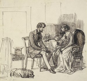 Pán na návštěvě u mladší dámy od Wilhelm Marstrand