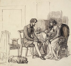 Pán na návštěvě u mladší dámy od Wilhelm Marstrand