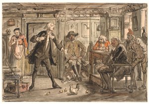Erasmus Montanus debatuje s Perem Degnem od Wilhelm Marstrand