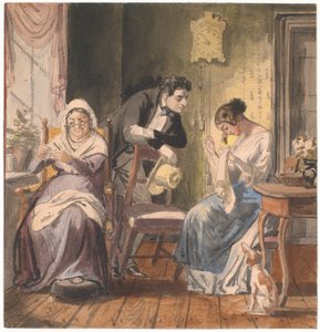 Návštěva (Návštěva z každodenního života) od Wilhelm Marstrand