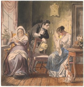 Návštěva (Návštěva z každodenního života) od Wilhelm Marstrand