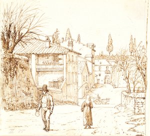 Ulice v Římě nebo ve městě v okolí Říma od Wilhelm Marstrand