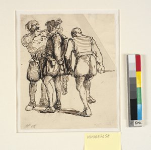 Skupina s Rosenkrantz t.h. na výše uvedeném výkresu (kksgb7257) od Wilhelm Marstrand