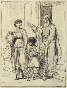 Hagar a Izmael opouštějí Abrahama od Wilhelm Marstrand