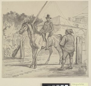 Jezdec a mýtník od Wilhelm Marstrand