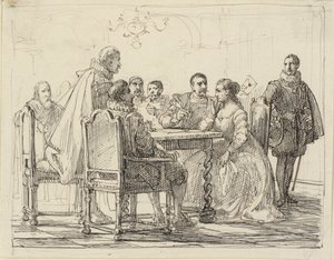 Firemní scéna, Chr. Čas IV od Wilhelm Marstrand