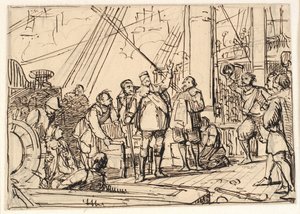 Návrh na obraz v Chr. kaple 4. v Roskilde "Kr. 4. na Trojici" od Wilhelm Marstrand