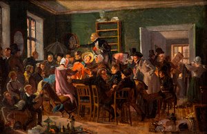 Scéna z aukce, 1835. od Wilhelm Nicolai Marstrand
