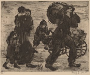 Rodina uprchlíků od Wilhelm Oesterle