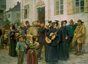 Bouřkový útok na rybářskou vesnici (The Salvation army in Son)