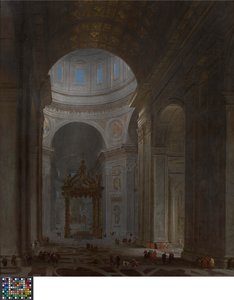 Interiér chrámu svatého Petra v Římě od Wilhelm Schubert van Ehrenberg