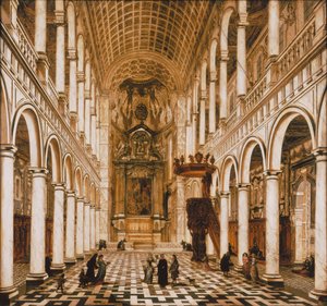 Interiér jezuitského kostela v Antverpách, 1668. od Wilhelm Schubert van Ehrenberg