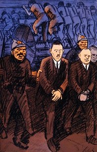 Karikatura německých inženýrů v Rusku, z časopisu 