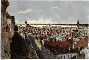 Pohled na Reval, cca 1855 od Wilhelm Siegfried Stavenhagen