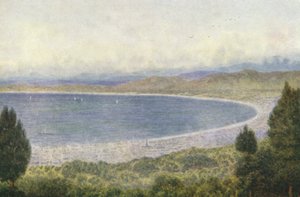 Stolová zátoka z Kloof Nek (barevná litografie) od Wilhelm Westhofen
