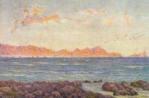 Jižní část False Bay s mysem Hangclip (barevná litografie)