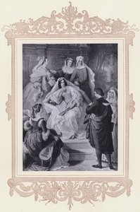 Leonore, Torquato Tasso (litho) od Wilhelm von (after) Kaulbach
