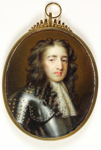 William Prince of Orange, pozdější král William III (akvarel na slonovině) od Willem (after) Wissing