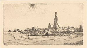 Veere (původní název na objektu) od Willem Adrianus Grondhout (signed by artist)