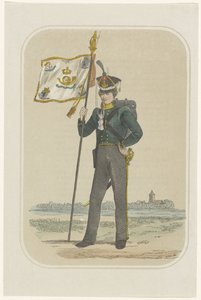 Dobrovolný lovec Leidenské univerzity, 1830 od Willem Bal