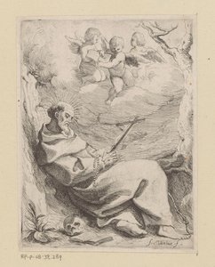 Svatý František z Assisi s krucifixem od Willem Basse (attributed to)