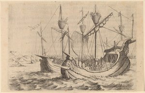Hannibalovo námořnictvo bojující s Rhoďany, 1634.