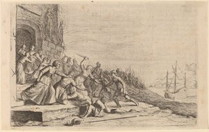 Následovníci Solona bránící chrám Venuše, 1634.