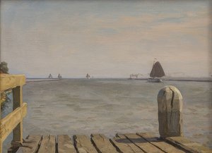Molo v Enkhuizenu. 1918 od Willem Bastiaan Tholen