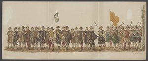 Delftský průvod 1862, sedmá a osmá skupina Čtvrtý lustrum Královské akademie v Delftu - Ao. 1862 – Costumed Optogt (název série na předmětu)