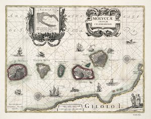 Mapa Moluky, Indonésie od Willem Blaeu