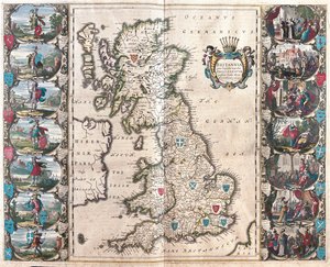 Velká Británie, v "Theatrum Orbis Terrarum, sive Atlas Novus" Willema Blaeua, Amsterdam od Willem Blaeu