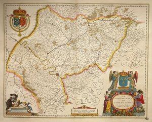 Ile-de-France, Isle of France z The Theater of the World od Willema Bleaua, Amsterdam od Willem Blaeu