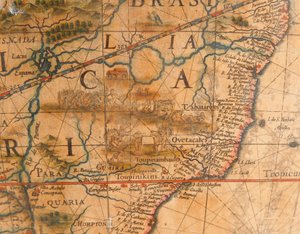 Velký pár knihovních glóbů, pozemský 1645/48, nebeský po cca 1630 od Willem Blaeu