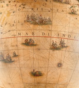 Velký pár knihovních glóbů, pozemský 1645/48, nebeský po cca 1630 od Willem Blaeu