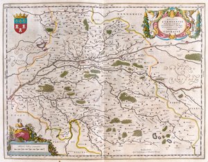 Údolí řeky Loiry s městy (Bloise, Amboise) - Touraine, v "Theatrum Orbis Terrarum, sive Atlas Novus", Willem Blaeu, Amsterdam od Willem Blaeu
