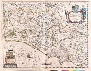 Řím, Itálie, v "Theatrum Orbis Terrarum, sive Atlas Novus" Willema Blaeua, Amsterdam od Willem Blaeu