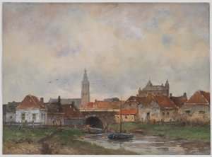 Horní zdymadlo u Steenbergenu, 19. století. od Willem C Rik