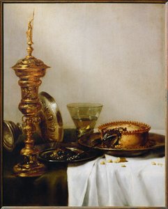 Snídaňové zátiší s kalichem (malba) od Willem Claesz. Heda