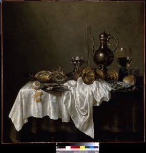 Snídaně s humrem. (Snídaně s humrem). Stálý život. Obraz Willem Claesz Heda (1594-1680) od Willem Claesz. Heda