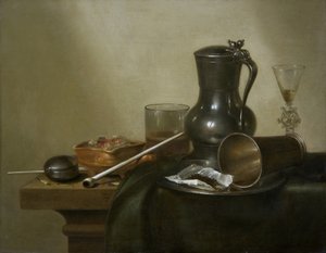 Tabákové zátiší, 1637 od Willem Claesz. Heda