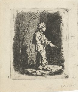 Chlapec s obručí od Willem Cornelis van Dijk