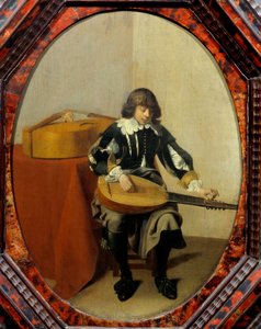 Mladý hudebník. Obraz Willem Cornelisz Duyster (1600-1635) Ec. Hol.