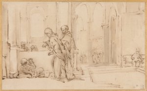 Petra a Jana u Chrámové brány od Willem Drost
