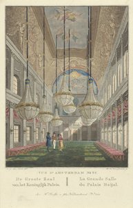 Interiér královského paláce v Amsterdamu Vue d