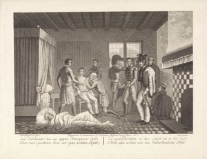 Prince of Orange po jeho zranění pod lékařským ošetřením v polní nemocnici, 1815
