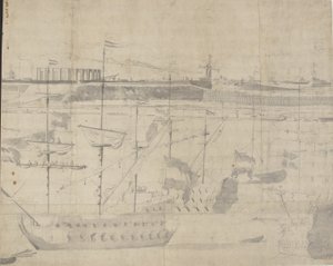Nizozemská flotila na Copenhagen Red 1658 od Willem I van de Velde